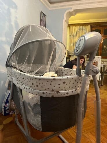 nəni: Elektrikli beşik/ayaqlı körpə beşiyi - Sallaq konstruksiyalı möhkəm — 10