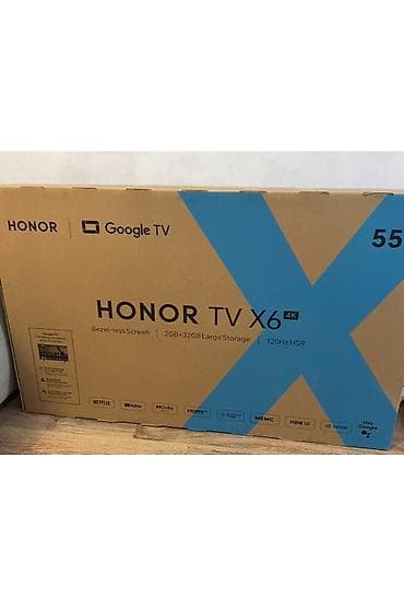 TV və video: HONOR TV X6 (L55X6UA) – 55” 4K Google TV * Brend: HONOR * Model: TV — 1