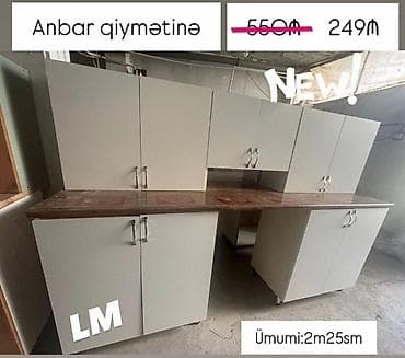 metbex mebeli olculeri: Mətbəx mebeli dəstləri – anbardan Model xüsusiyyətləri: - Üç müxtəlif — 2