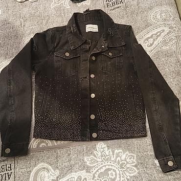 cins pencey: Qara cins gödəkçə – parlaq daş detallar ilə - Rəng: tünd qara - — 1