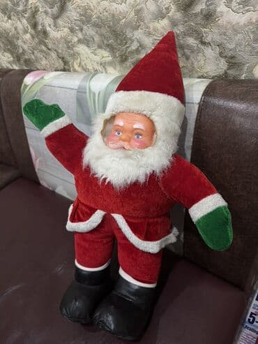 Yeni il üçün dekorativ “Şaxta Baba” oyuncağı - Material: yumşaq plyuş
