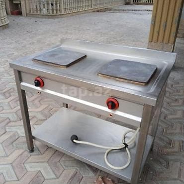 Kafe və restoranlar üçün elektrik pilitə - 2 gözlü, paslanmayan