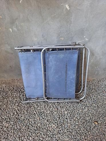 bag ucun mebel: Metal çərçivəli qatlanan çarpayı/şezlong - Material: möhkəm metal — 1