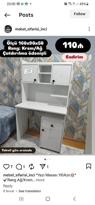 cay evi divanlari: Düz masa, Stulsuz, Polkalı, Siyirməli, Sadə laminat — 1