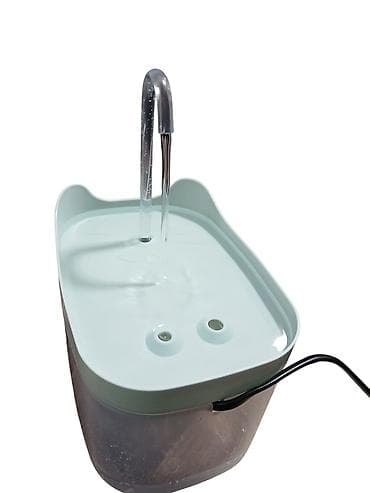 pişik qabı: Avtomatik ev heyvanları üçün su fontanı - Dairəvi axınlı kran — 2