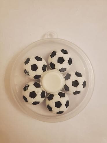 футбольный мяч: Futbol mövzulu fidget spiner - Dizayn: 5 qanadlı, hər qanadda futbol — 2