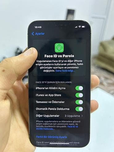 alfa r36: IPhone 12 Pro, 128 GB, Graphite, Simsiz şarj, Face ID — 2
