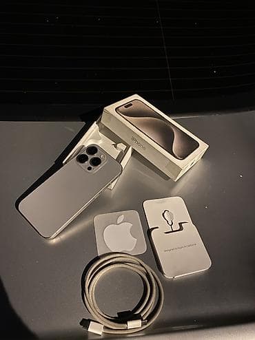iphone 1 pro: IPhone 15 Pro, 256 GB, Natural Titanium, Simsiz şarj, Face ID — 2