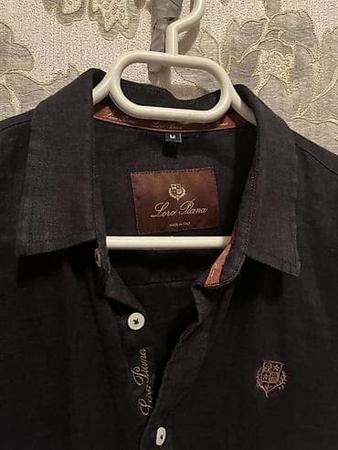 loro piana: Köynək, M, rəng - Qara — 3