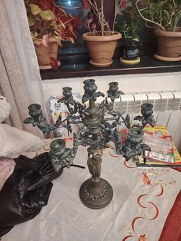 Картины и портреты: Şamdan, latundandır, əl işidir. - Material: bürünc (ağır, tökmə) - — 4