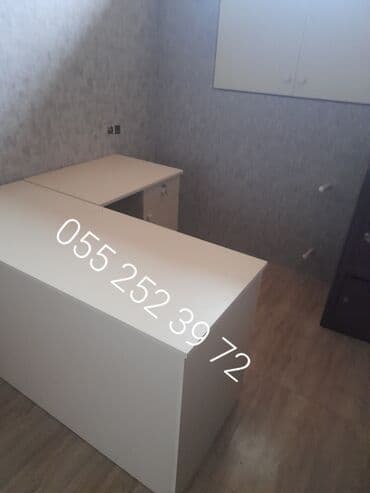 угловой офисный стол: Ofis masları isdlinən ölçdə isdlnən rəgdə isdlinən dizayı sifrişlər — 1