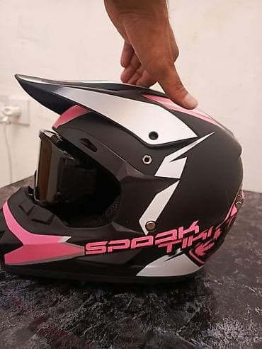 ulitka mator: Motokros/enduro üslubunda tam üzlü kask – SPARK TIKI dizaynı - — 1