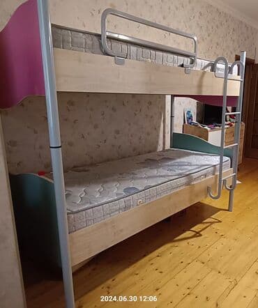 madeyra tek carpayi qiymetleri: Oğlan və qız üçün, İşlənmiş, Çarpayı, Matras ilə, Siyirməsiz, Laminat — 4