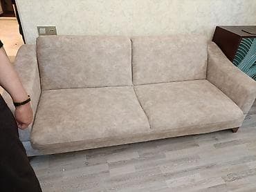 Диван, Б/у, Раскладной, С подъемным механизмом, Ткань, Нет доставки
