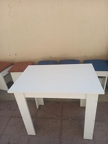 Mətbəx üçün, Yeni, Açılmayan, Dördbucaq masa, 4 stul — 1