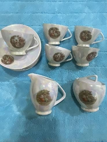 konbi satisi: Çay dəsti, rəng - Ağ, Farfor, 6 nəfərlik — 3