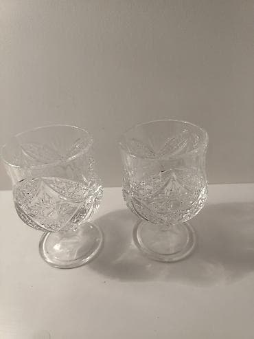 Süfrə qab-qacaqı: Qədəhlər, rəng - Ağ, Şüşə, 2 ədədli dəst — 1