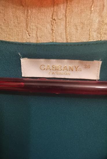 Gabbany Fashion qadın paltarı - Rəng: firuzə/teal - Model: qolsuz — 3