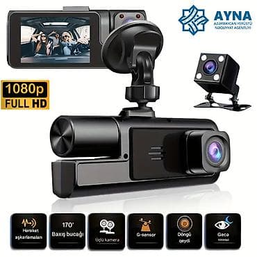 3 kameralı FullHD Videoqeydiyyatçı 🚘 Sürüş zamanı təhlükəsizliyinizi