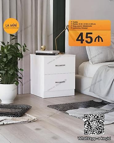 tunba: Tumba – minimalist dizayn - Ölçülər: D 40 x H 50 x U 40 sm - Rəng — 1