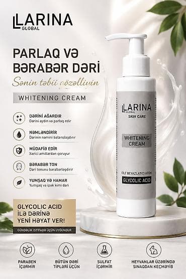 Larina Global – dəri və saç üçün təbii qulluq məhsulları 1) Whitening — 1