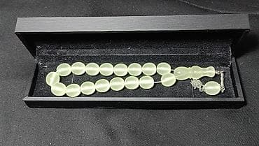 Parlaq effektli təsbeh – fosforlu muncuqlarla - Material: işıq yığan