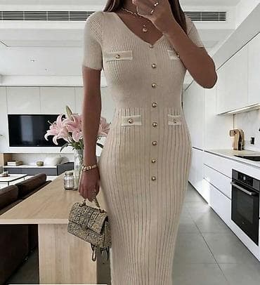 libas: Qadın trikotaj don 1 defe geyinilib - Rəng: krem/bej - Model: bədənə — 1