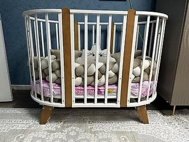 Beşiklər: Oğlan və qız üçün, İşlənmiş, Yumru, Beşik, Dəst ilə, Matras ilə, Yellənmə mexanizm ilə — 4
