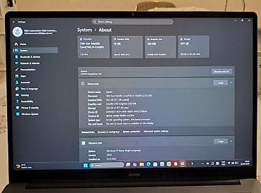 notebook ram: HONOR MagicBook X14 noutbuk Texniki göstəricilər: - Prosessor: 13‑cü — 2
