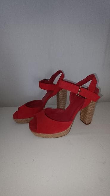 Basanoşka və səndəllər: Ölçü: 39.5, rəng - Narıncı, İşlənmiş — 2