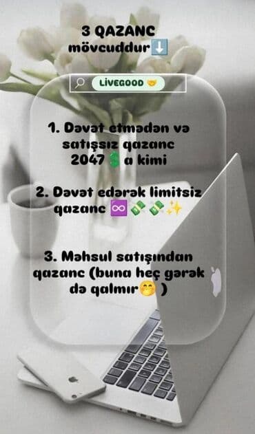 Tibb, əczaçılıq: LIVEGOOD – onlayn gəlir imkanı Təqdim olunan sistem 3 növ qazanc — 1