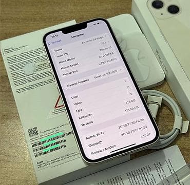 ayfon x11: IPhone 13, 128 GB, Ağ, Zəmanət, Simsiz şarj, Face ID — 6