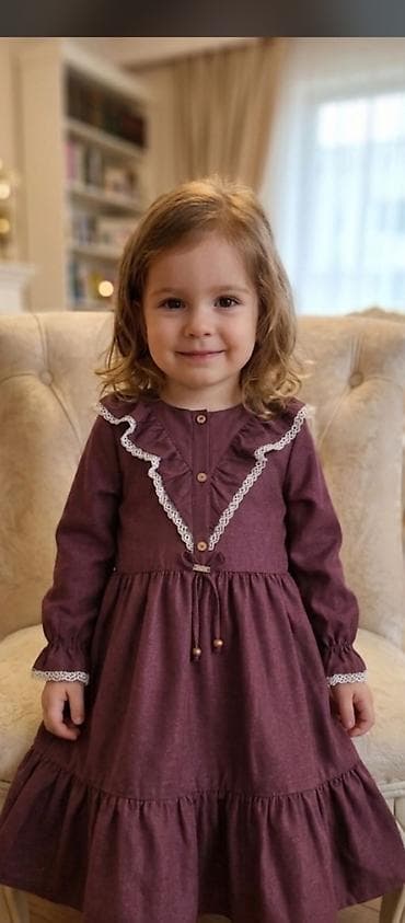 sadə donlar: Qız uşaqları üçün uzunqol don 7,8 yas uçun cox az geyilib - Rəng — 1