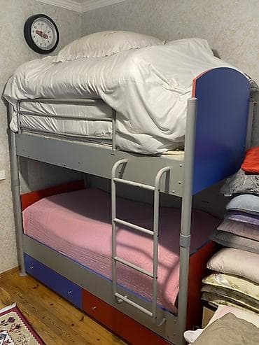 Oğlan və qız üçün, Çarpayı, Matras ilə, Siyirməli, Dəmir