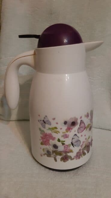 Rəng - Ağ, Termos, Paslanmayan polad, 1 l