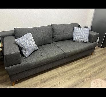 kafe divan: Qaranlıq boz rəngdə, müasir dizaynlı Divan satilir 110azn qiymet — 1