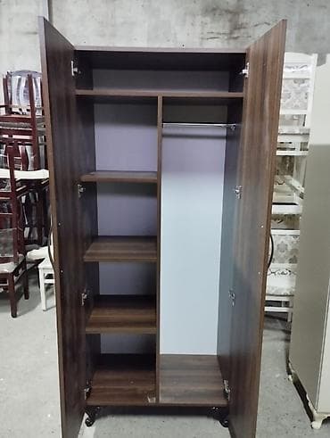 məbel: 2 qapılı, Qəhvəyi, Taxta, Açılan, Düz dolab — 1