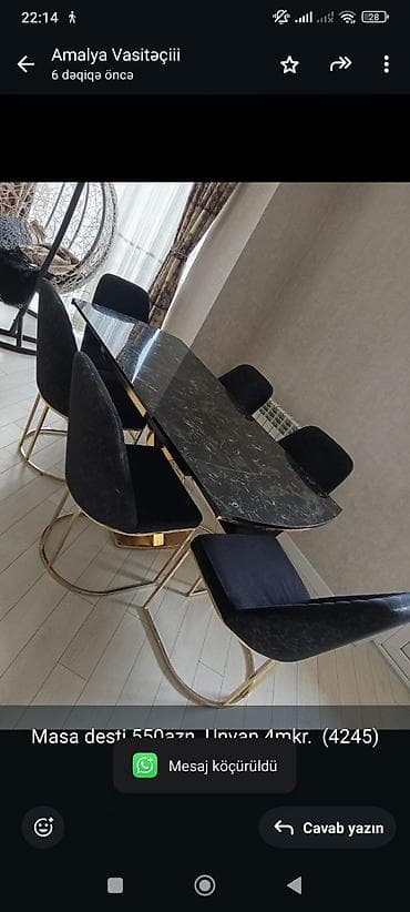 Masa desti 550azn. Unvan 4mkr. (4245) aml