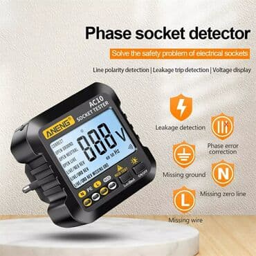 ekran sekileri: Şəbəkə test cihazı. Model: ANENG AC 10 -Əsasən elektrik — 4