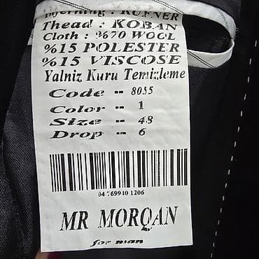 usta geyimi: Klassik qara üçlü kostyum dəsti – MR MORQAN - Komplekt: pencək, jilet — 3