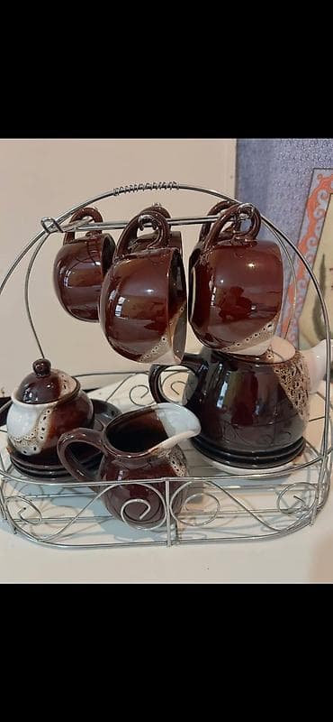 Çay dəsti, rəng - Qəhvəyi, 6 nəfərlik — 1