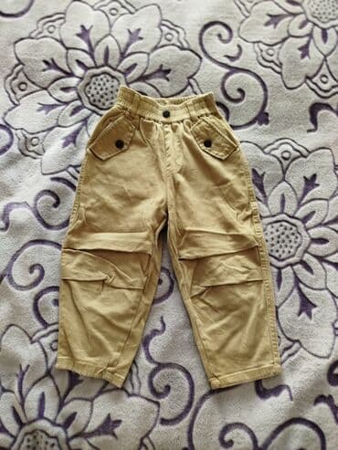 детские джинсовые кепки: Uşaq şalvarları dəsti - Açıq mavi cins şalvar: elastik bel, yan — 3