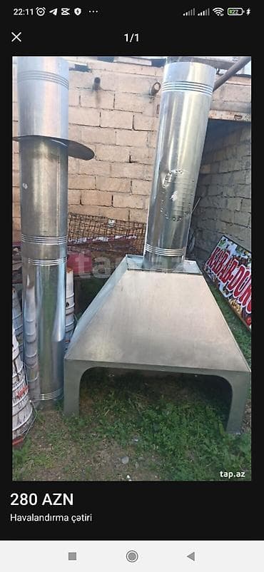 Havalandırma çətiri və baca boruları dəsti - Material