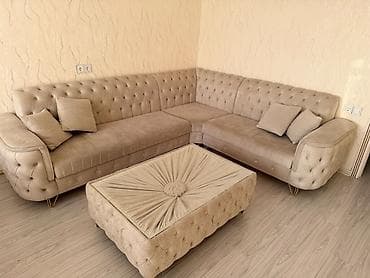 divanlarin temiri: Künc yumşaq mebel dəsti – klassik- modern üslubda - Dəst: L formalı — 2