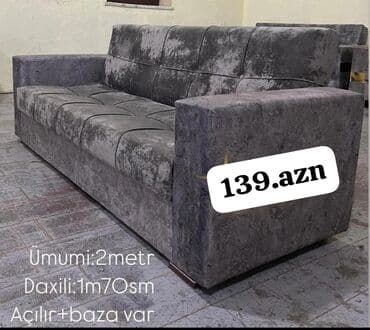 ofis ucun divan: Divan, Yeni, Açılan, Bazalı, Vеlur parça, Rayonlara çatdırılma — 5