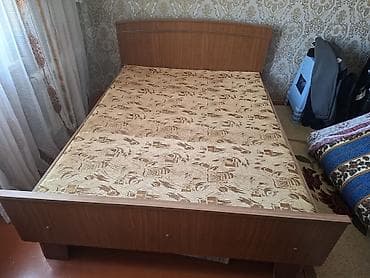 Мебель для дома: Двуспальная кровать, Без подьемного механизма, Без матраса, Без выдвижных ящиков — 3