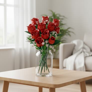 Qızılgül konstruksiya dəsti – 458 parça - Güllər mövzusunda