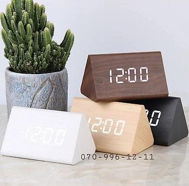 stolustu saatlar: Elektron saat 🔹Taxta elektron stolüstü saat🕰️ 🔹Ölkə daxili pulsuz — 2