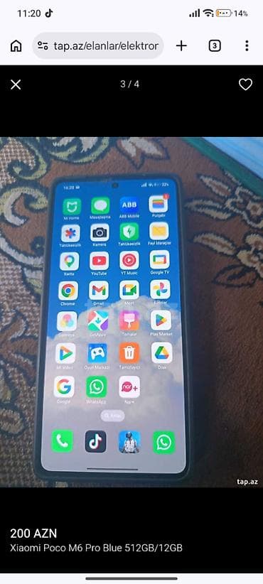 playstation 4 pro satilir: Poco M6 Pro 4G, 512 GB, rəng - Göy, Sensor — 2