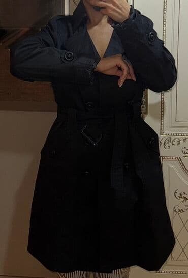 qadınlar üçün uzun palto: Palto, One size, rəng - Qara — 2